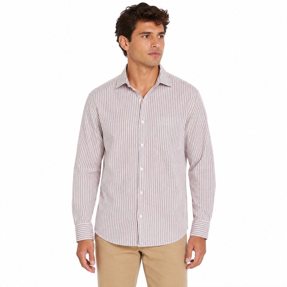 Forsyth of Canada Mens Tailored Fit Striped Dress Shirt 16.5 32/33